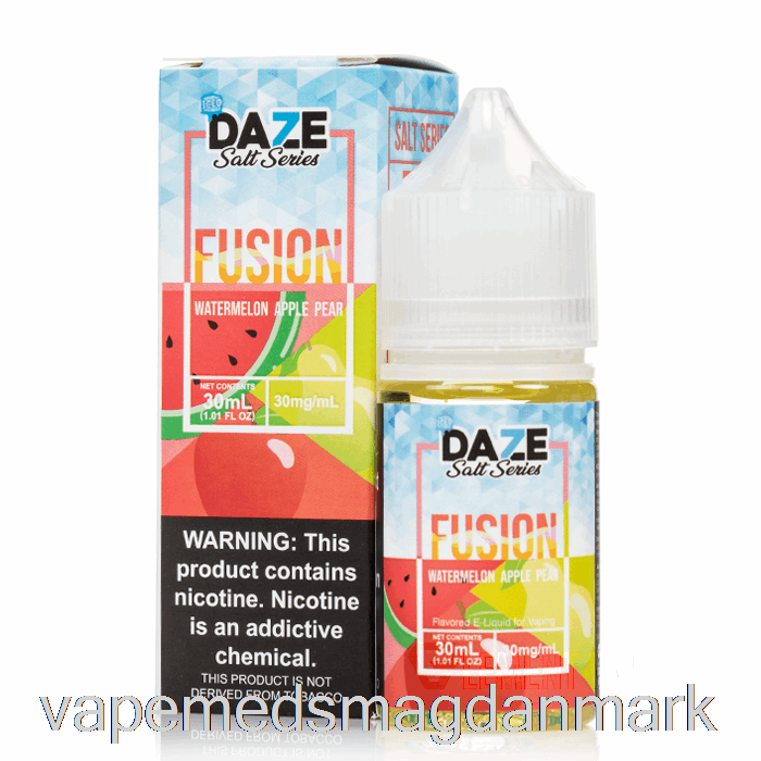 Vape Væske Iced Vandmelon æble Pære - 7 Daze Fusion Salt - 30ml 30mg